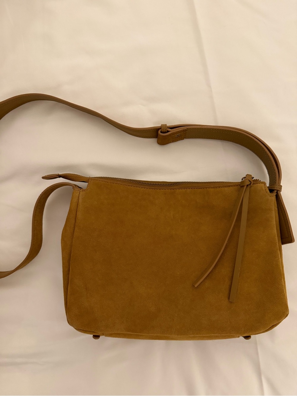 Primark Tan Suede Shoulder Bag - Adjustable Strap